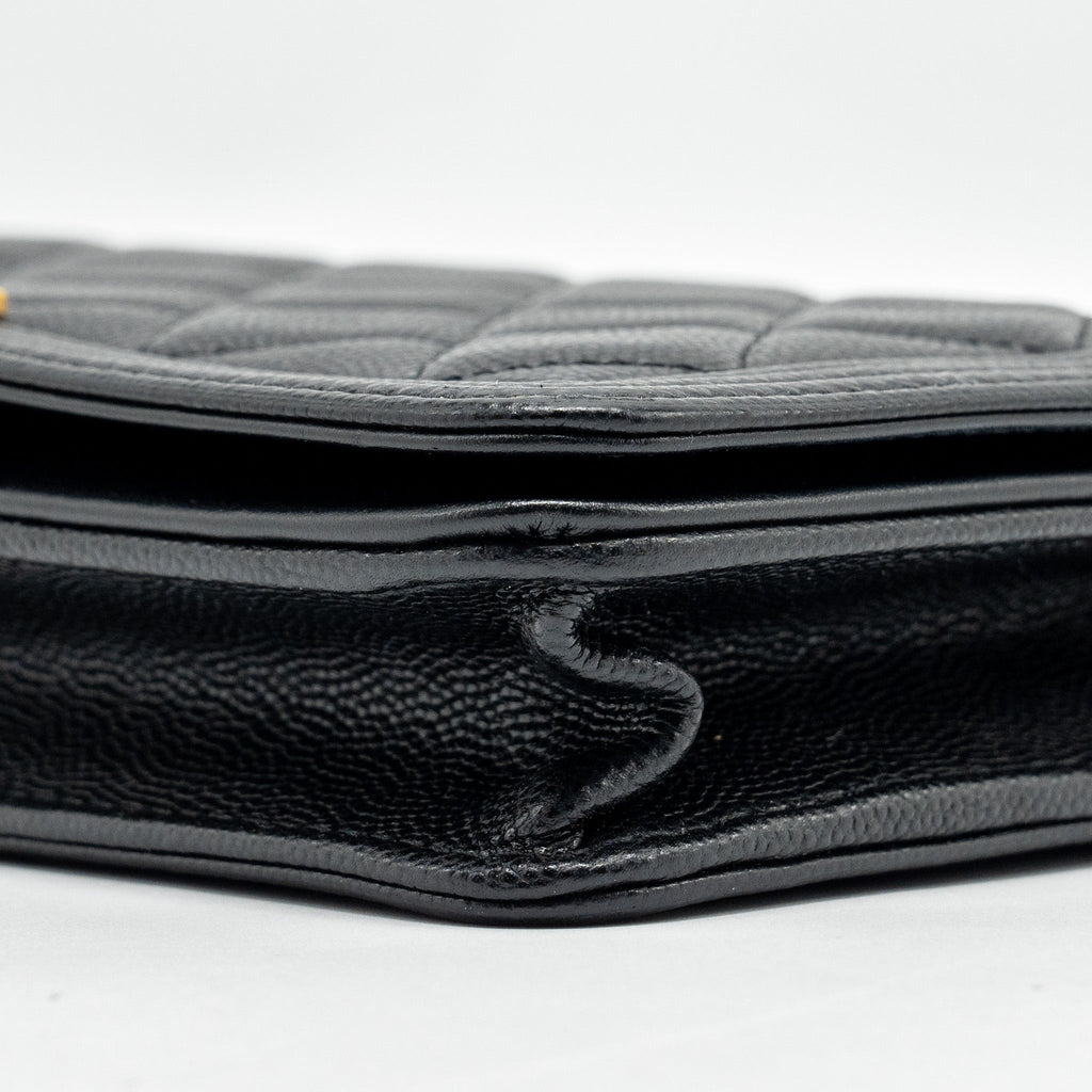 Chanel Boy Wallet On Chain caviar black  (microchip)