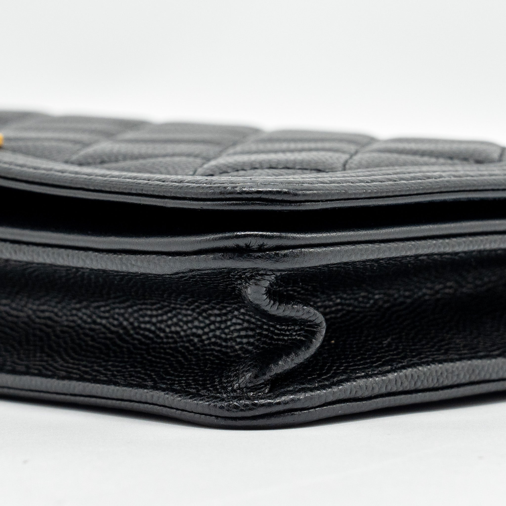 Chanel Boy Wallet On Chain caviar black  (microchip)