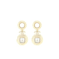 Chanel CC Logo With Pearls And Square Crystals Earrings L