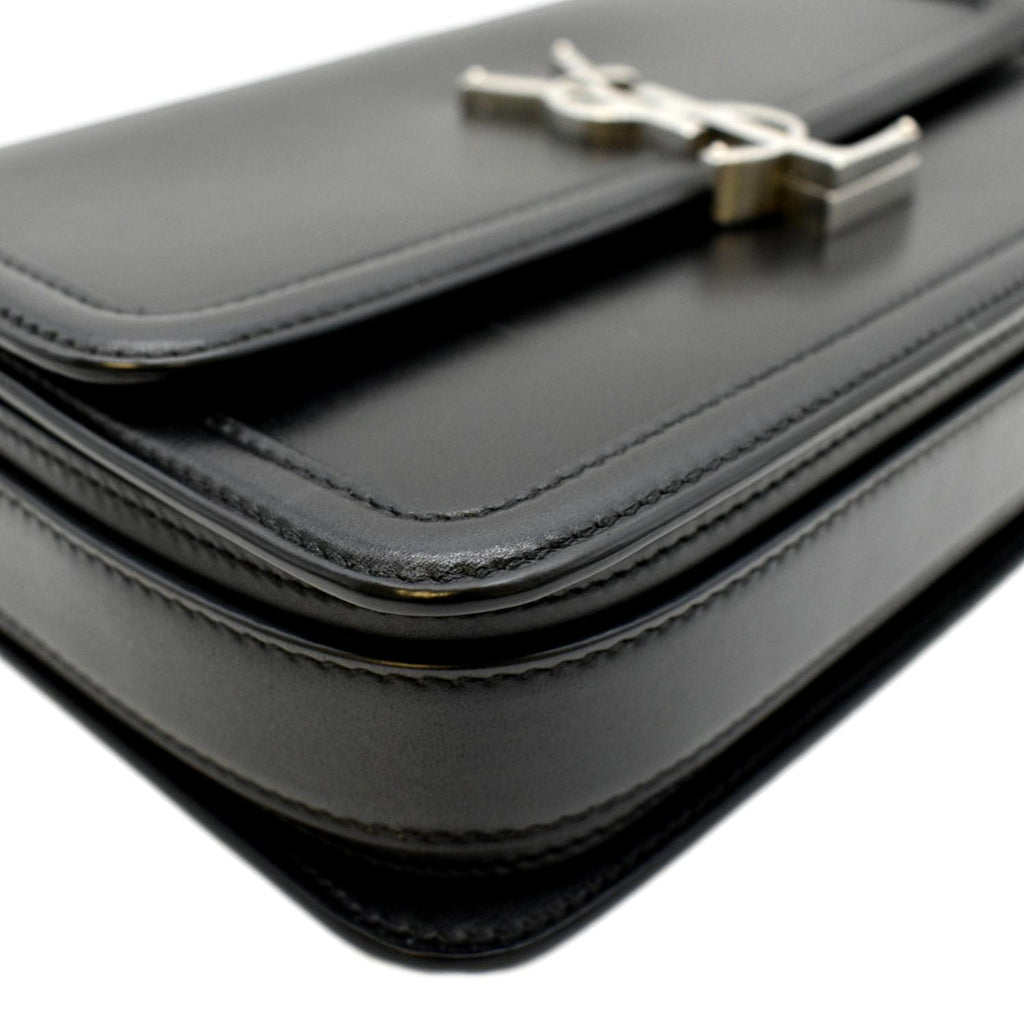 YVES SAINT LAURENT Solferino Medium Leather Shoulder Bag Black