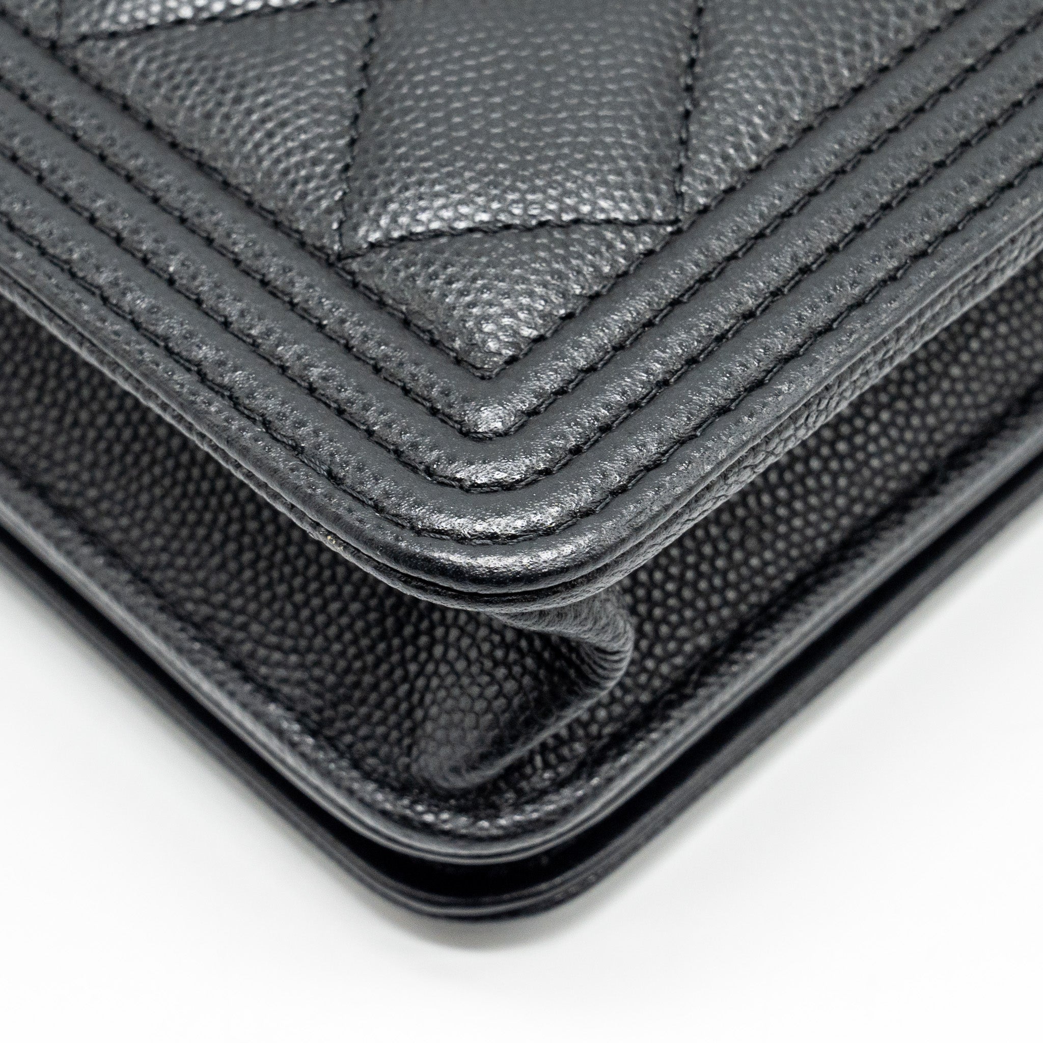 Chanel Boy Wallet On Chain caviar black  (microchip)