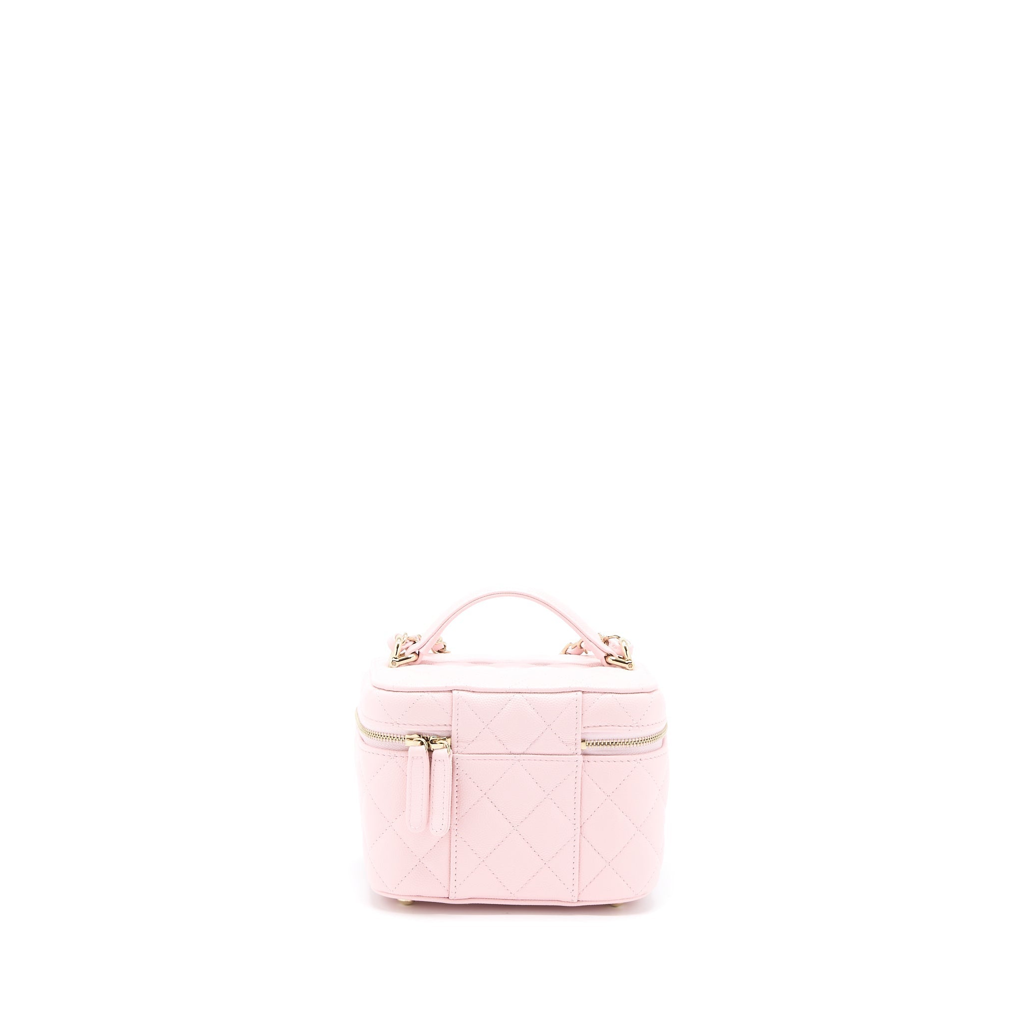 Chanel 22S Top Handle Vanity Bag Caviar Light Pink L (Microchip)