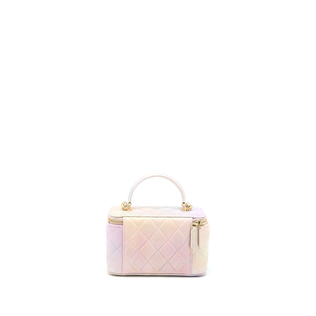 Chanel 22p Top Handle Long Vanity Case Lambskin Multicolour