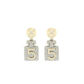 Chanel No.5 Perfume Bottle Crystal Drop Earrings L