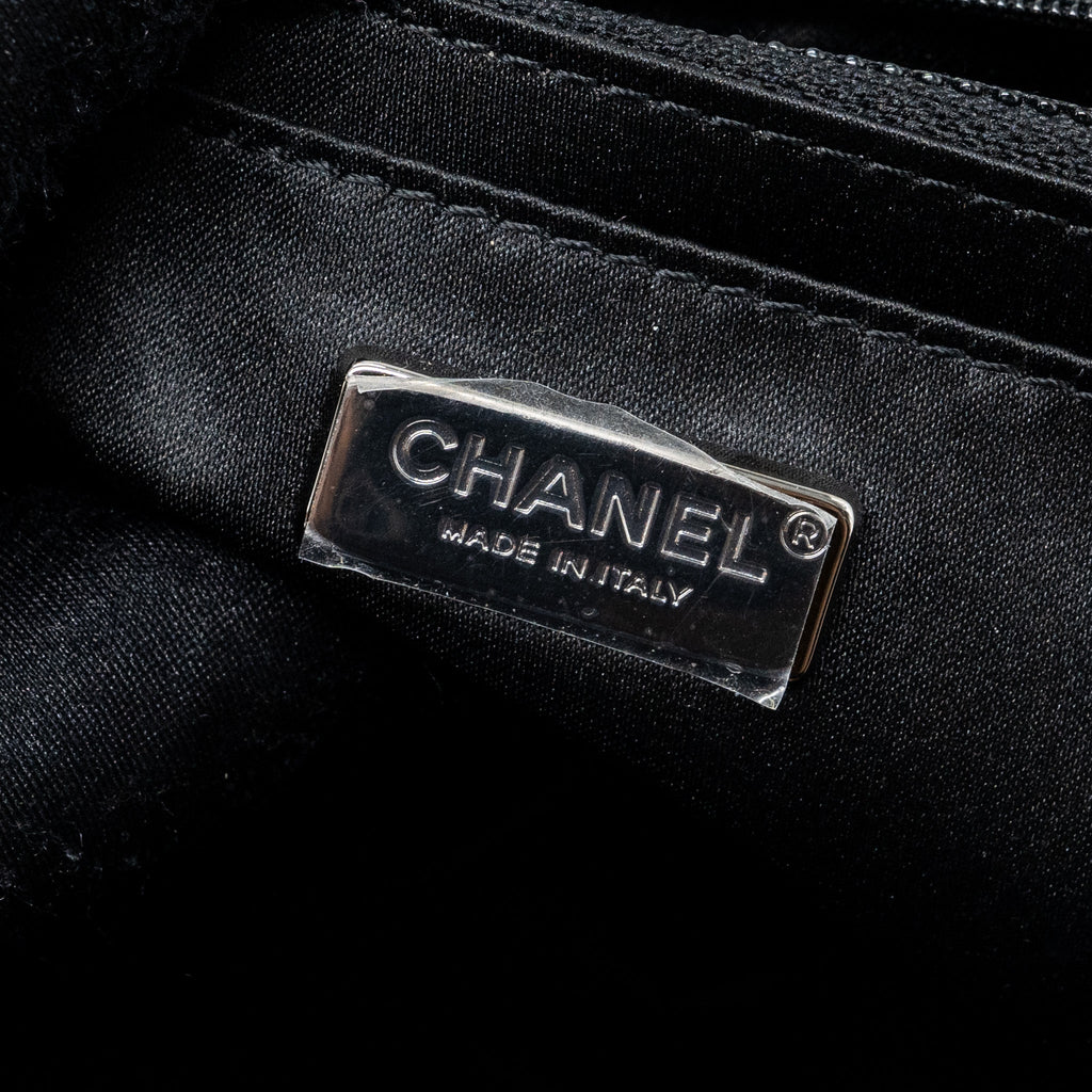 Chanel 21P Limited Edition Flap Bag Sequins/ Satin Black/ White