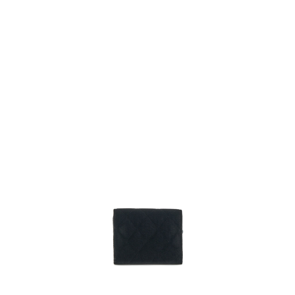 Chanel Small Flap Wallet Velvet Black L