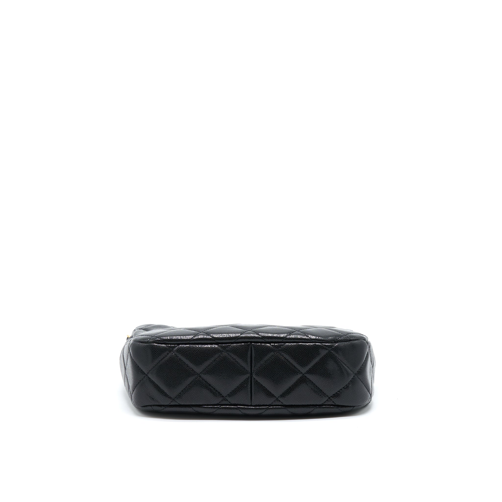 Chanel 22A Twist Your Buttons Hobo Shoulder Bag Caviar Black