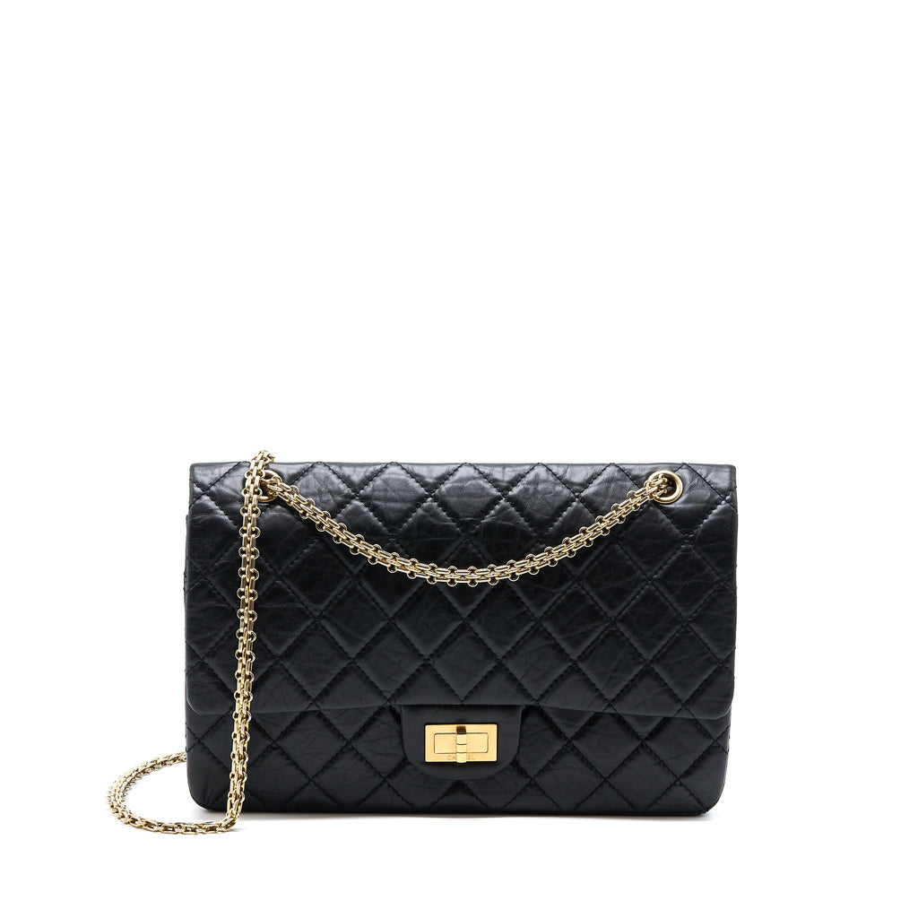 Chanel 2.55 227 Reissue Flap Bag Aged Calfskin Black