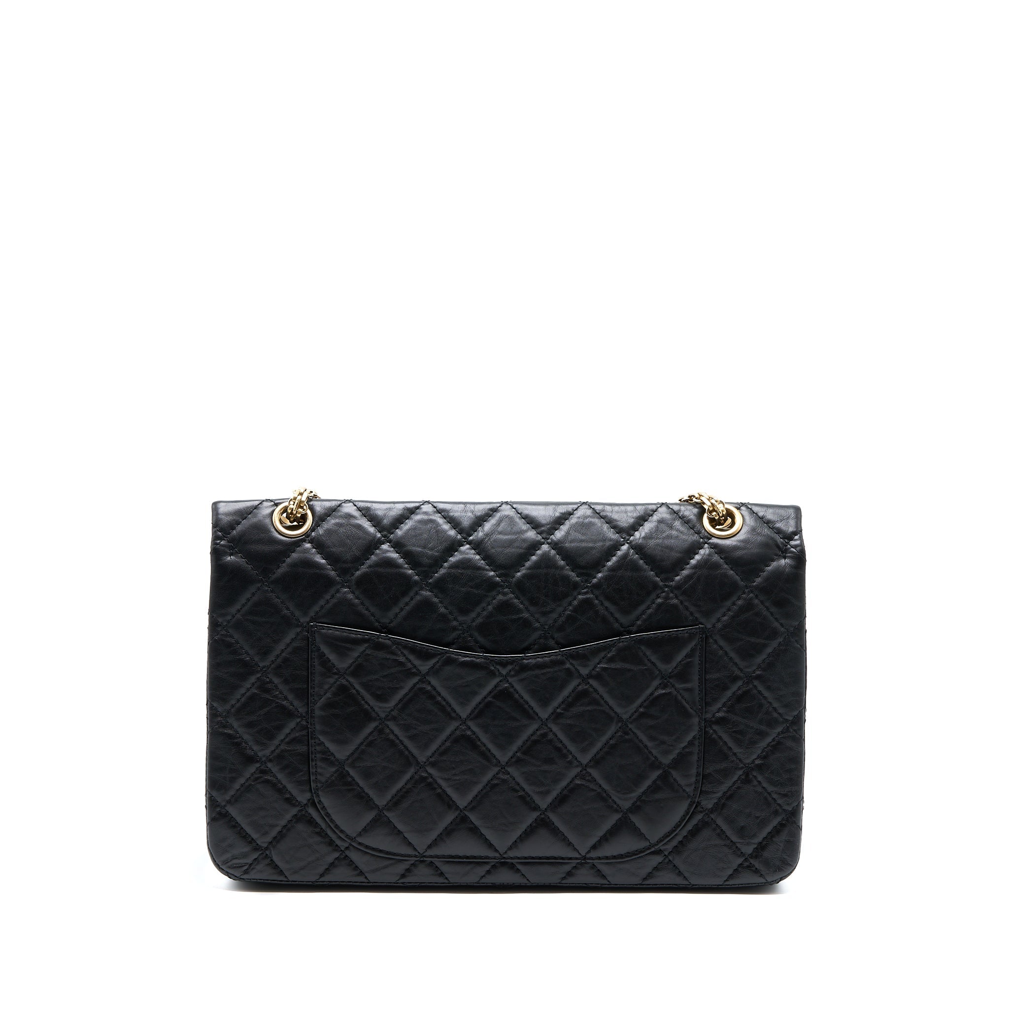 Chanel 2.55 227 Reissue Flap Bag Aged Calfskin Black
