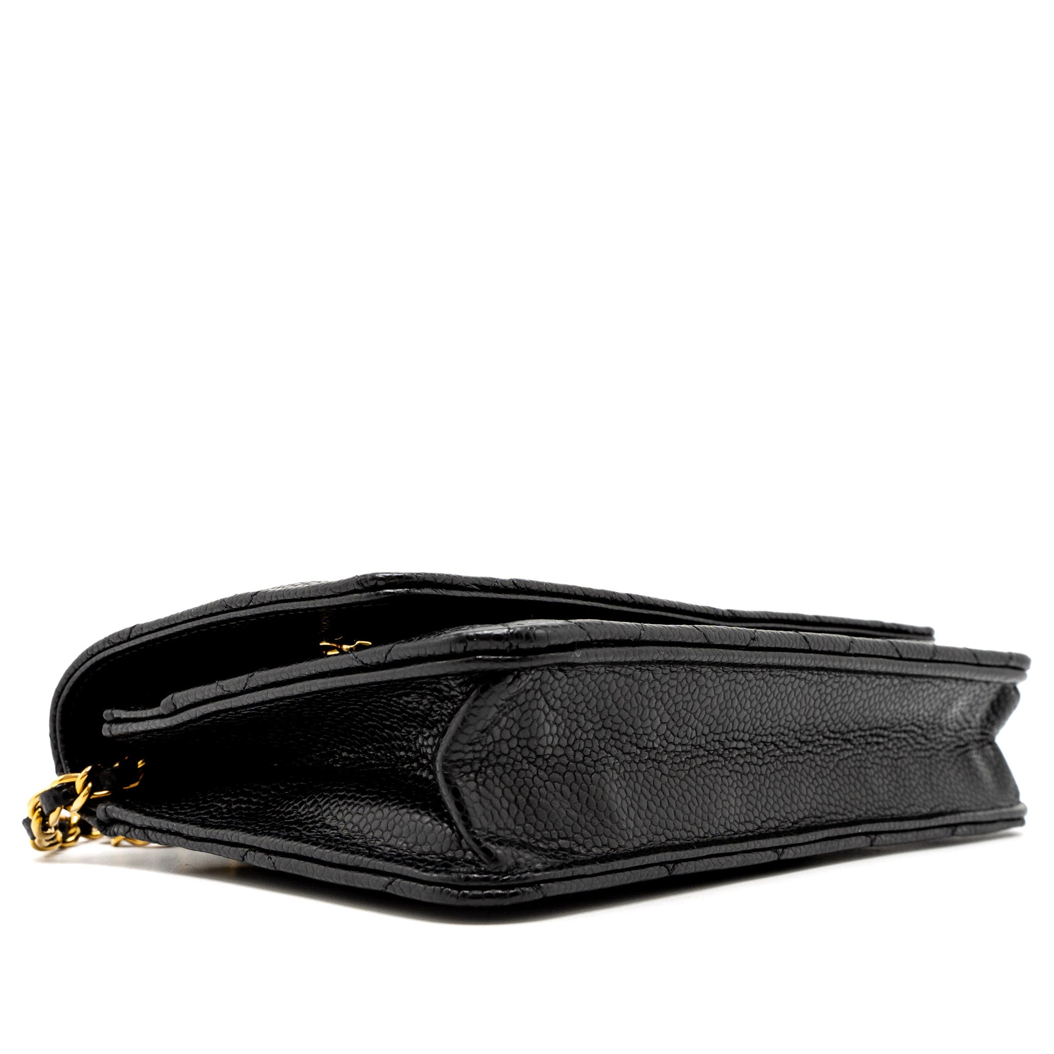 Chanel Classic Wallet on Chain Caviar Black  (Microchip)