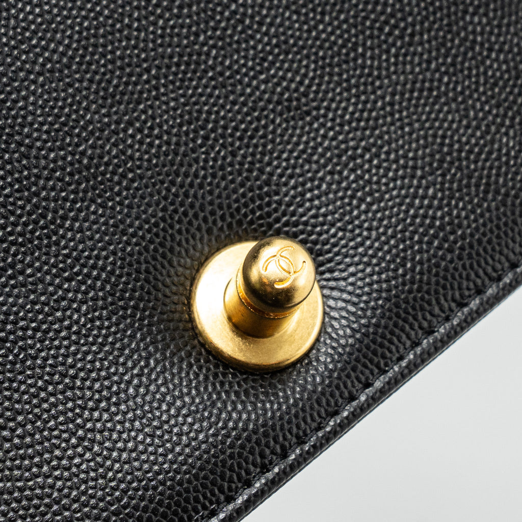 CHANEL SMALL BOY Bag Caviar BLACK  (Microchip)