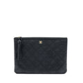 Chanel Quilted Pouch with Tassel Black L