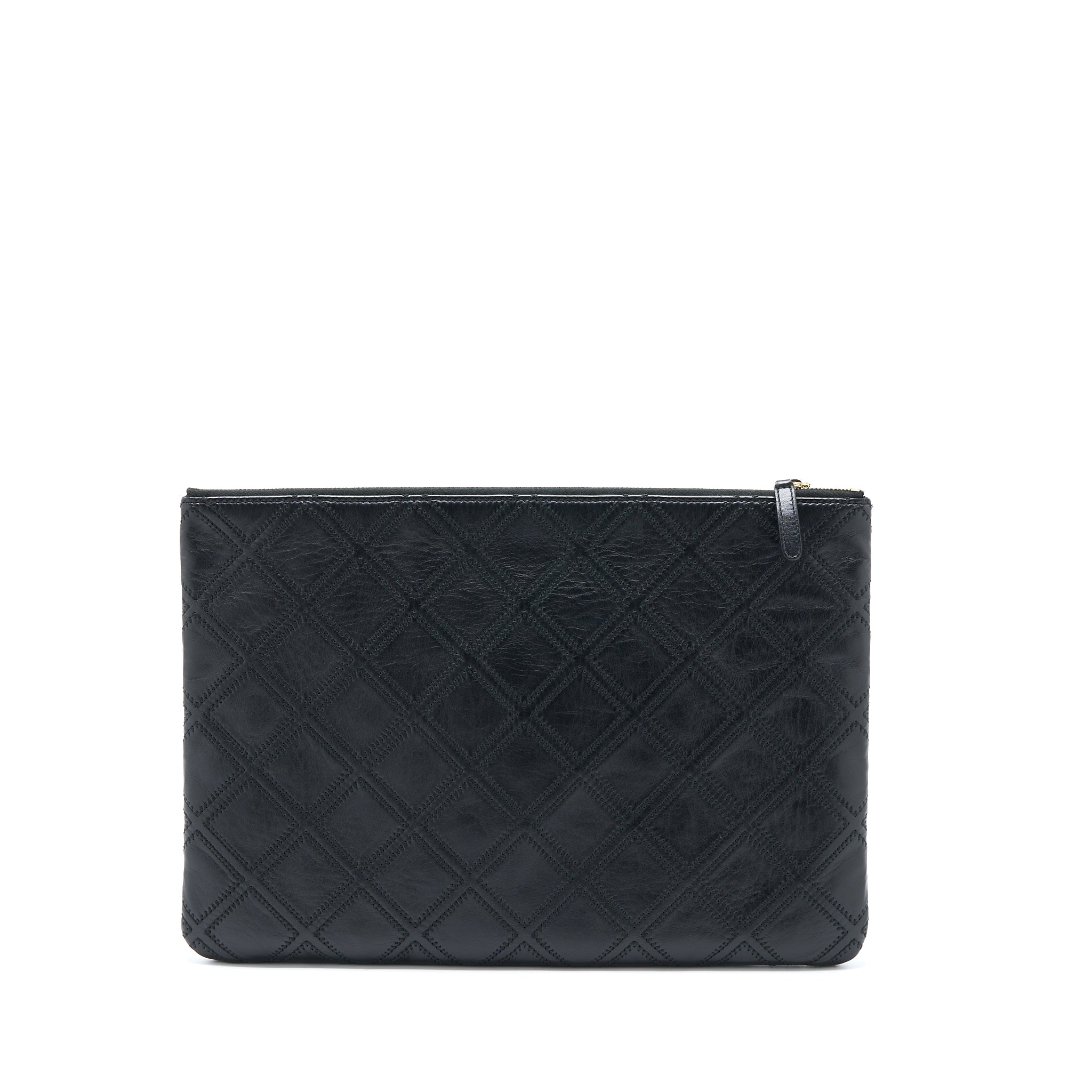 Chanel Quilted Pouch with Tassel Black L