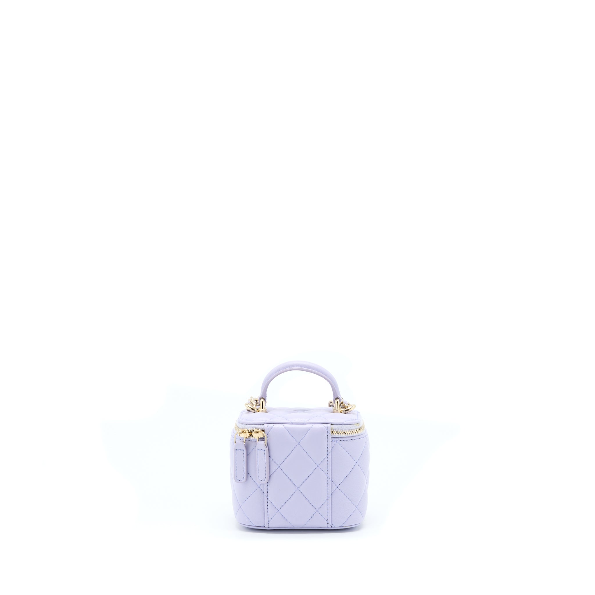 Chanel Top Handle Mini Vanity Case Light Purple L