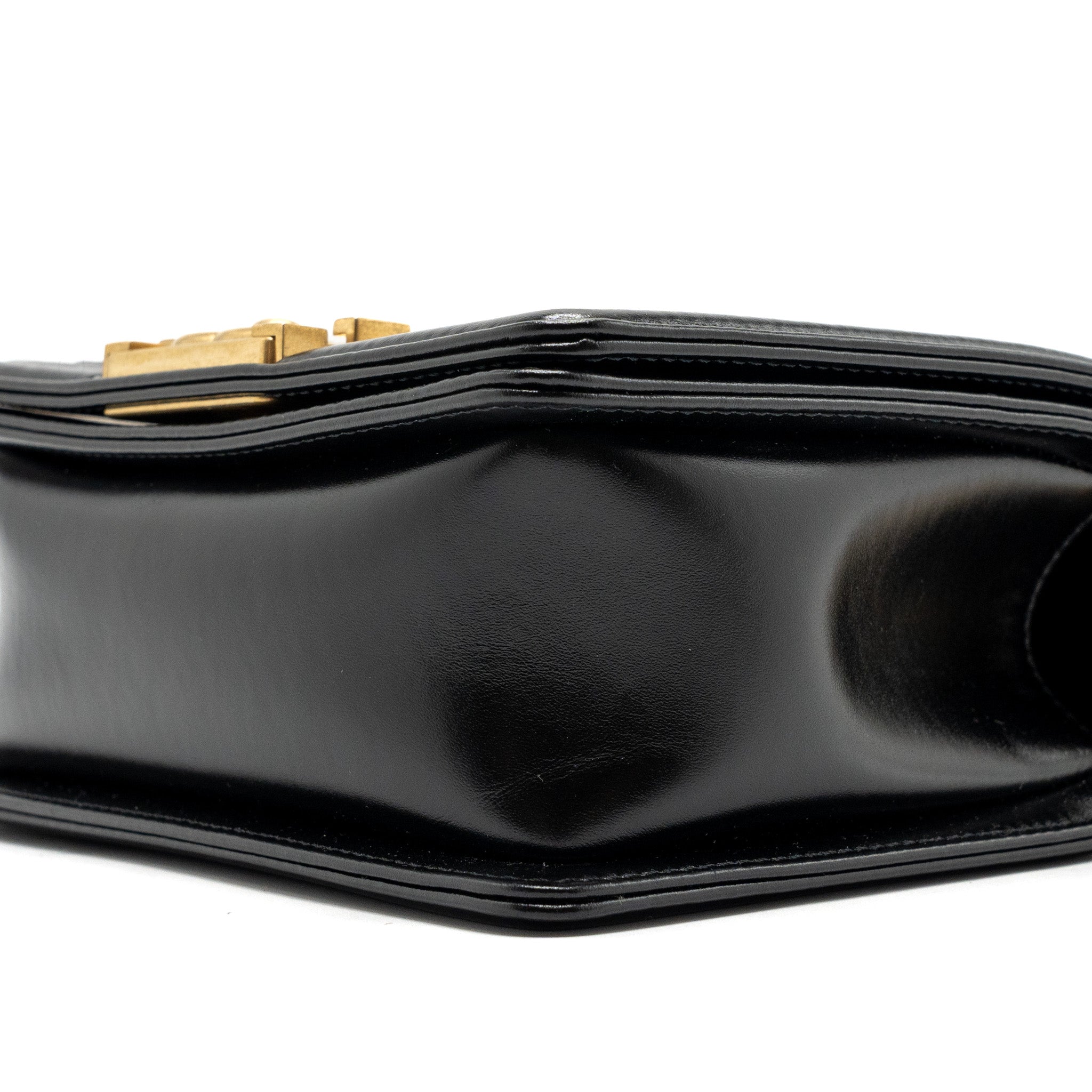 Chanel mini square boy bag limited edition calfskin black  (microchip)