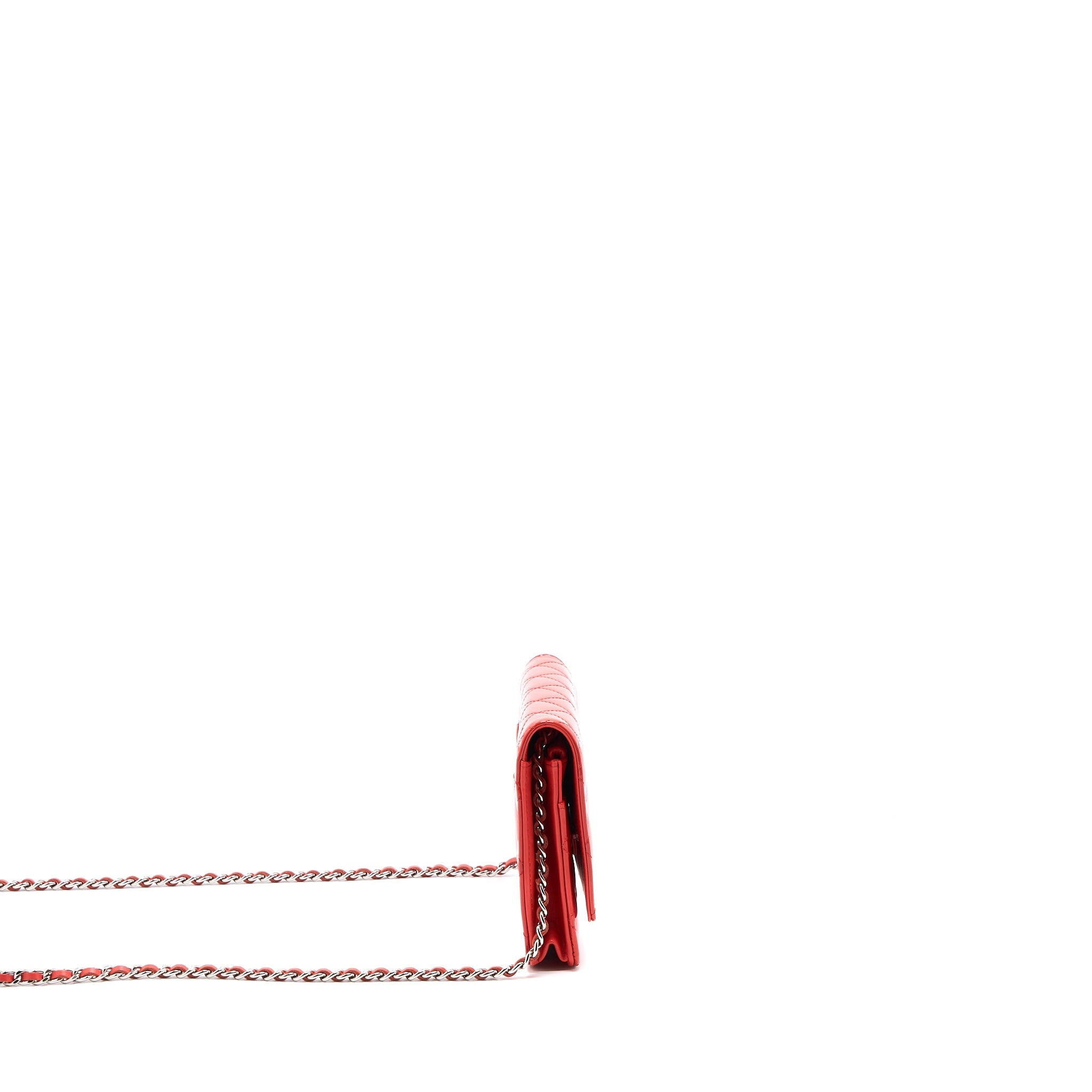 Chanel Classic Wallet On Chain Patent Red