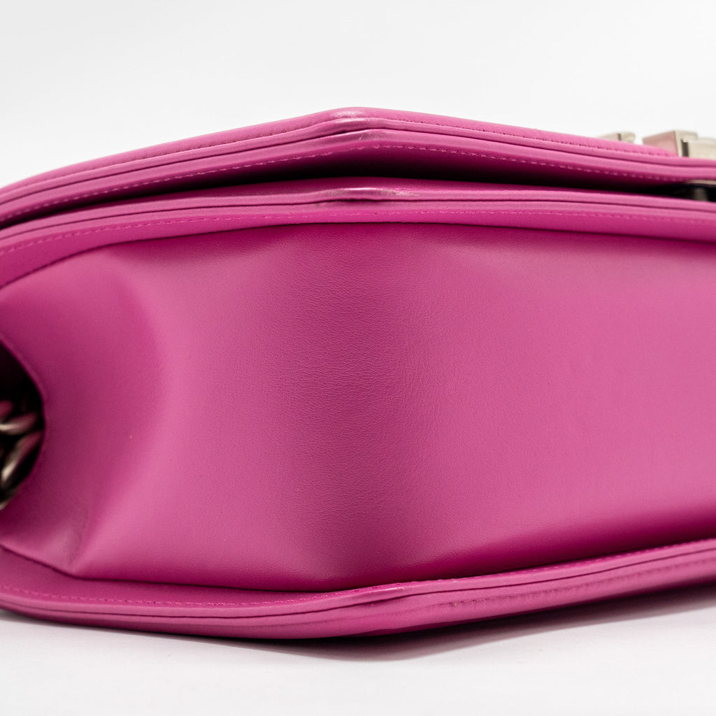 Chanel Medium Boy Flap Bag Python Pink Brushed