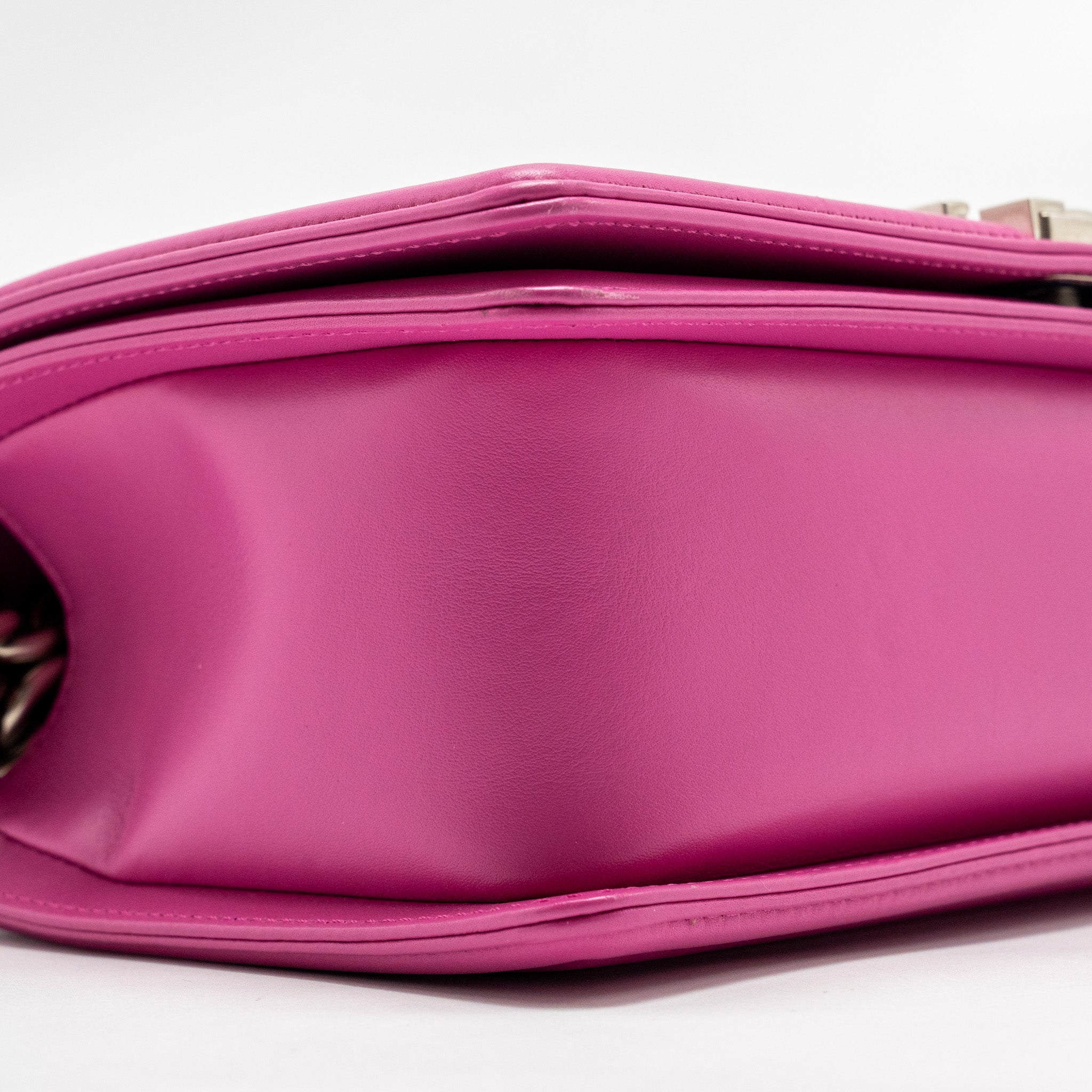 Chanel Medium Boy Flap Bag Python Pink Brushed