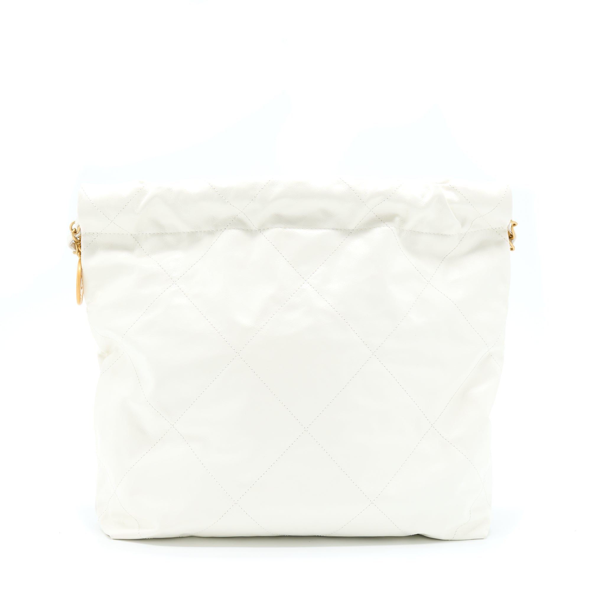 Chanel Small 22 Bag Shiny Calfskin White
