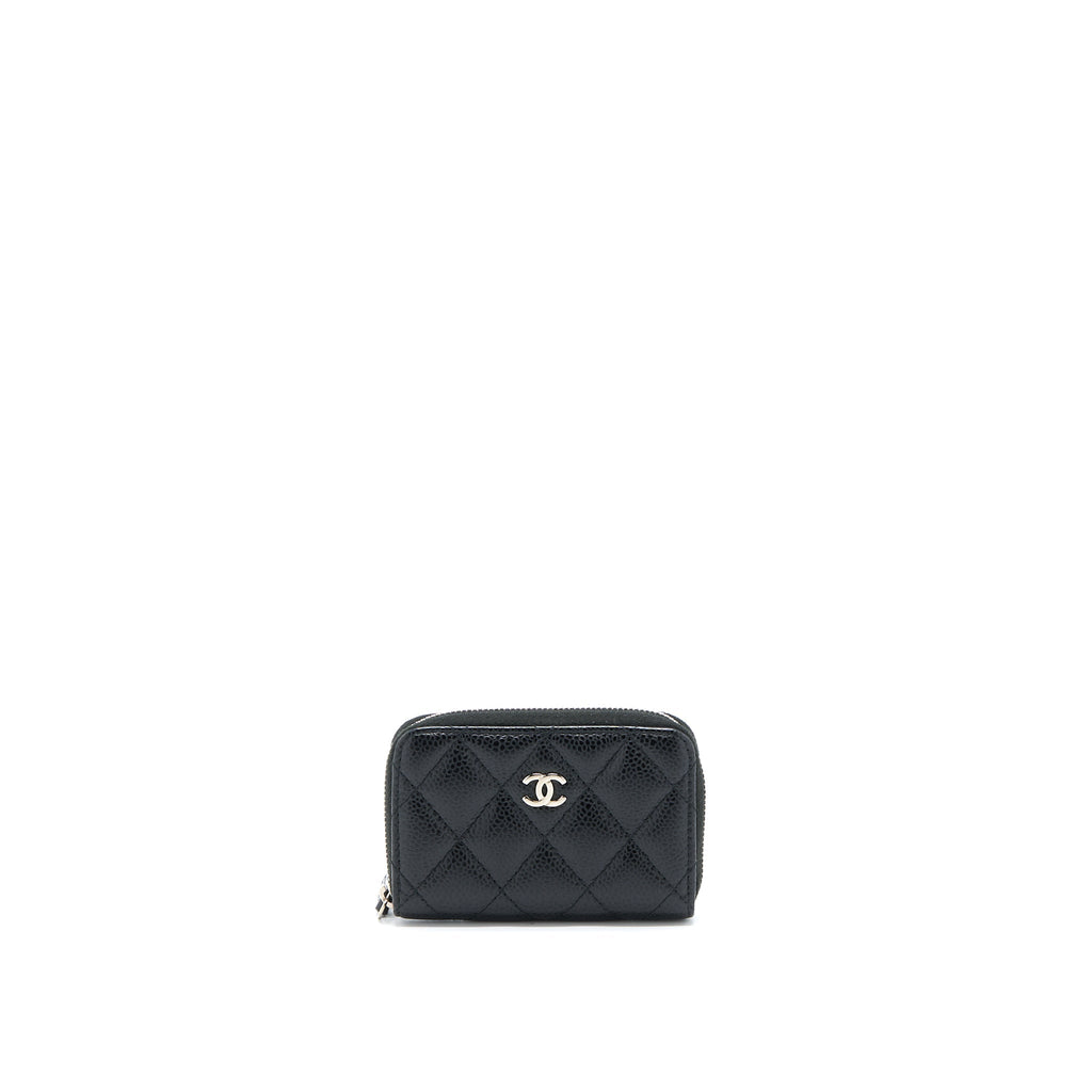 Chanel Small Zip Card Holder Caviar Black
