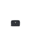 Chanel Small Zip Card Holder Caviar Black