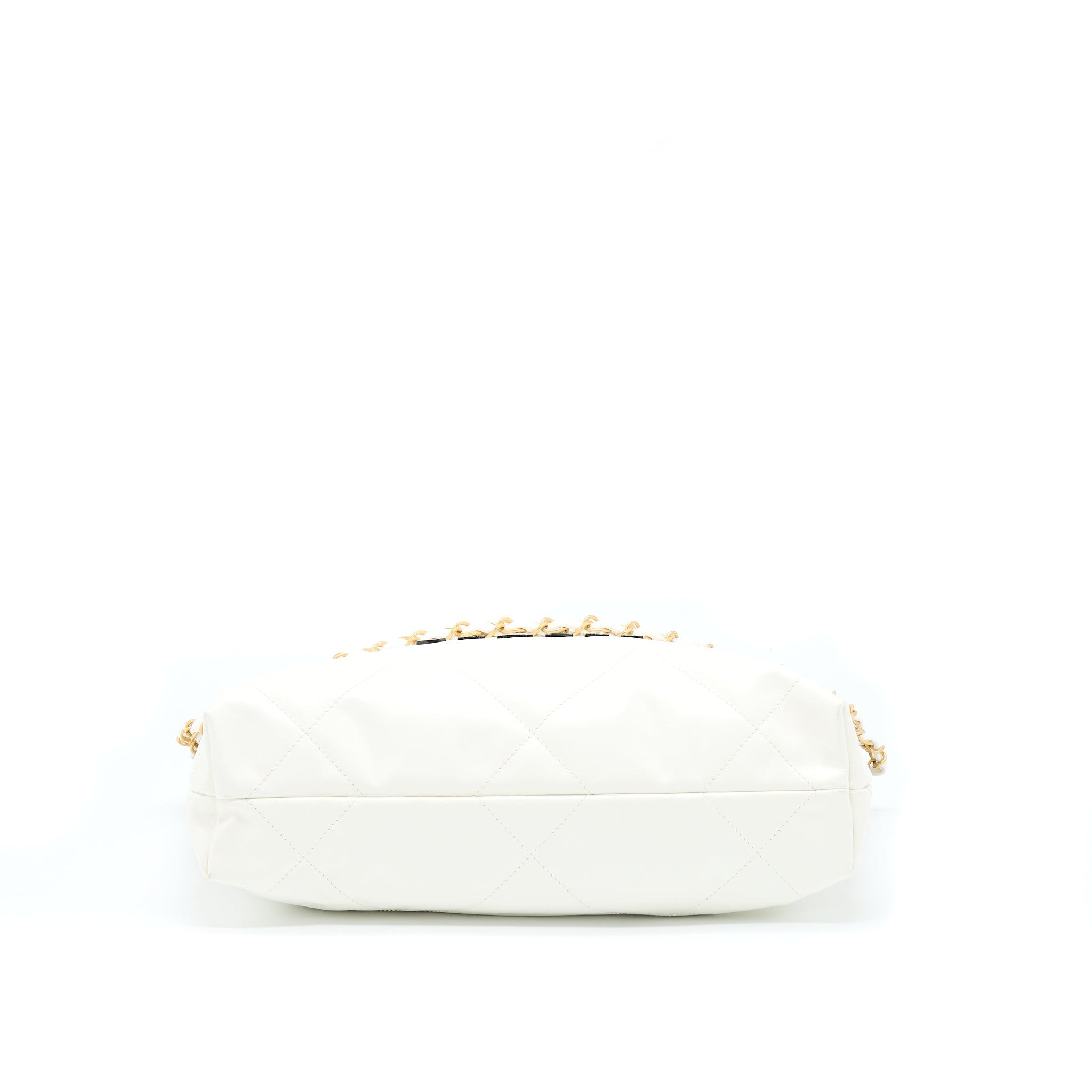 Chanel Small 22 Bag Shiny Calfskin White