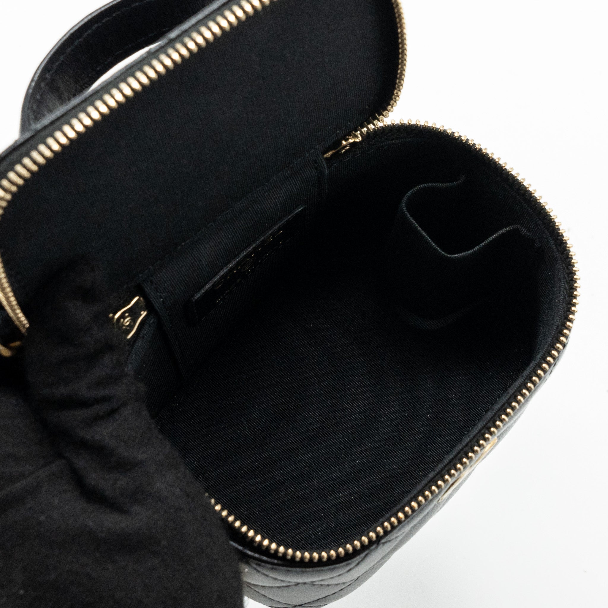 Chanel Top Handle Mini Vanity Lambskin Black