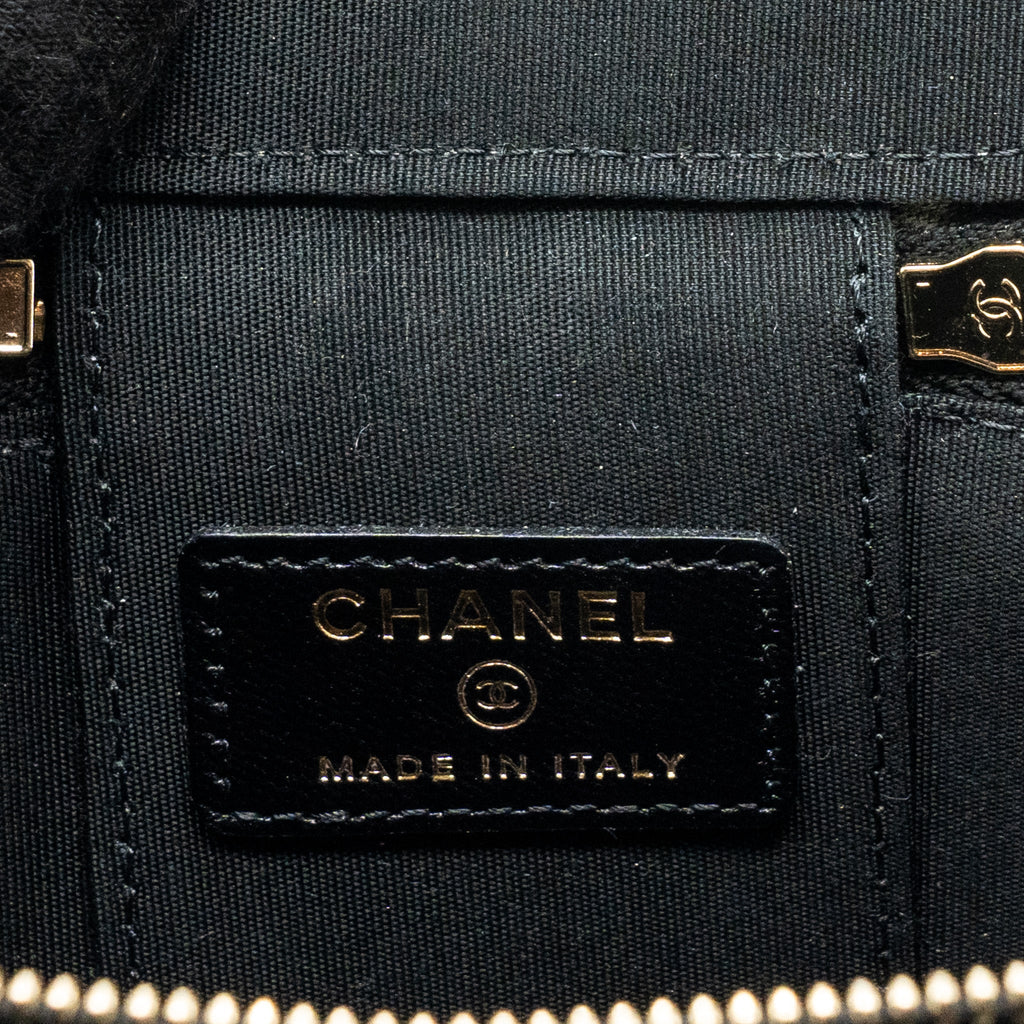 Chanel Top Handle Mini Vanity Lambskin Black