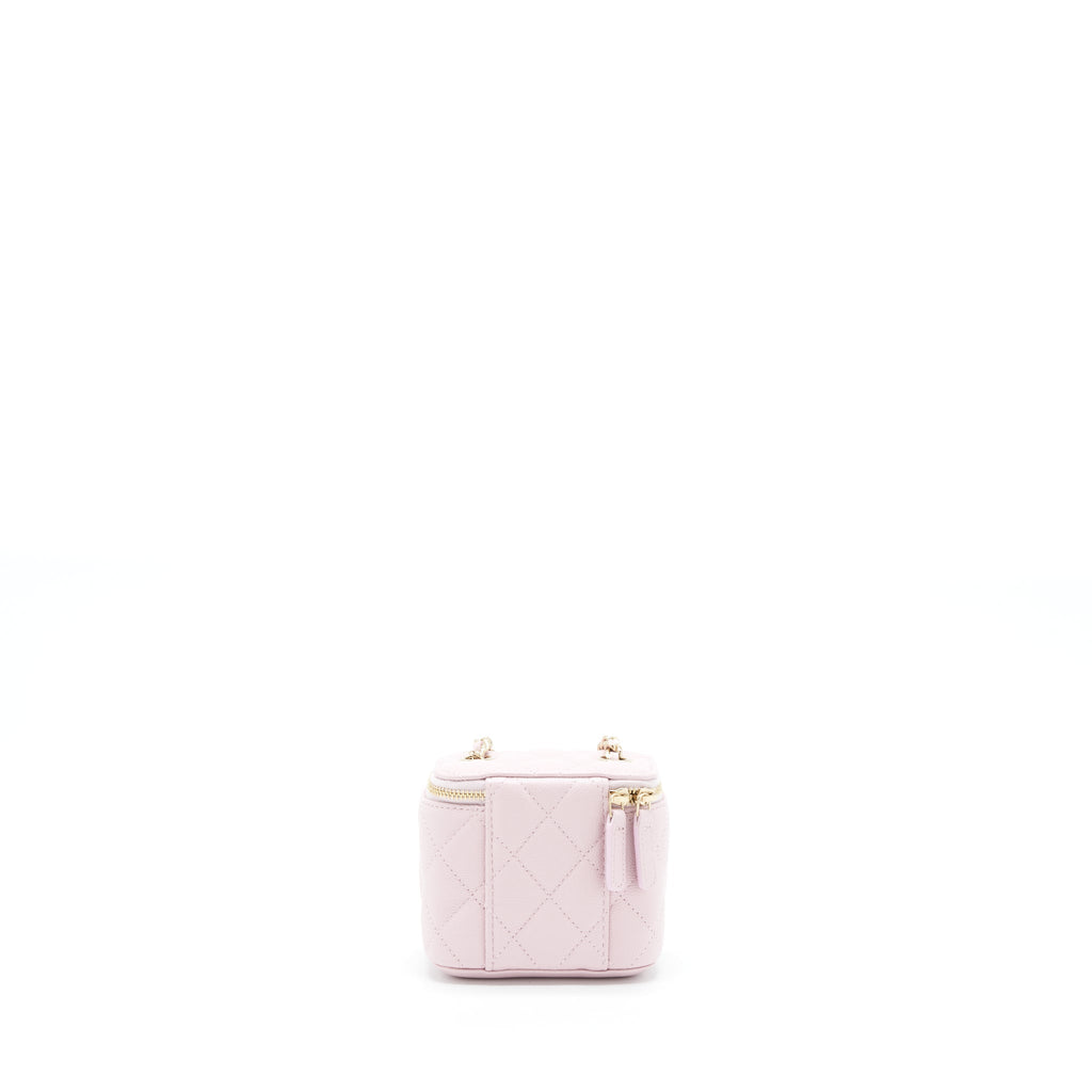 Chanel Mini Vanity Case Caviar Pink L