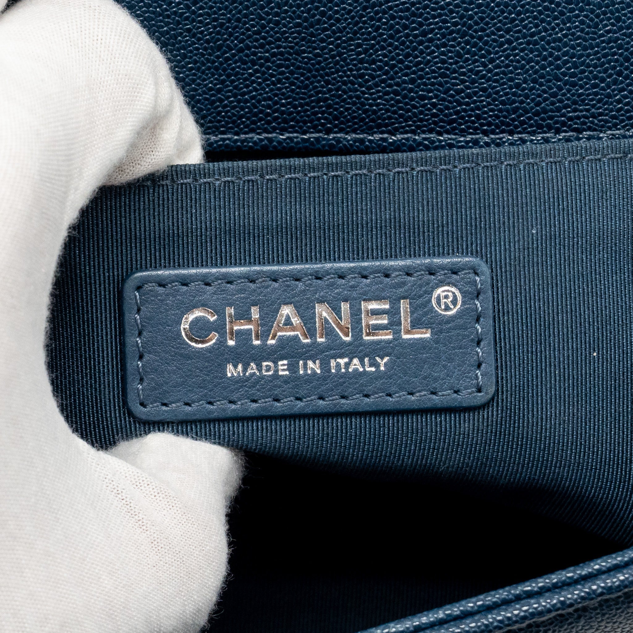 Chanel Small Boy Bag Caviar Navy