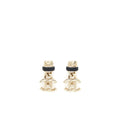 Chanel CC Logo Drop Earrings