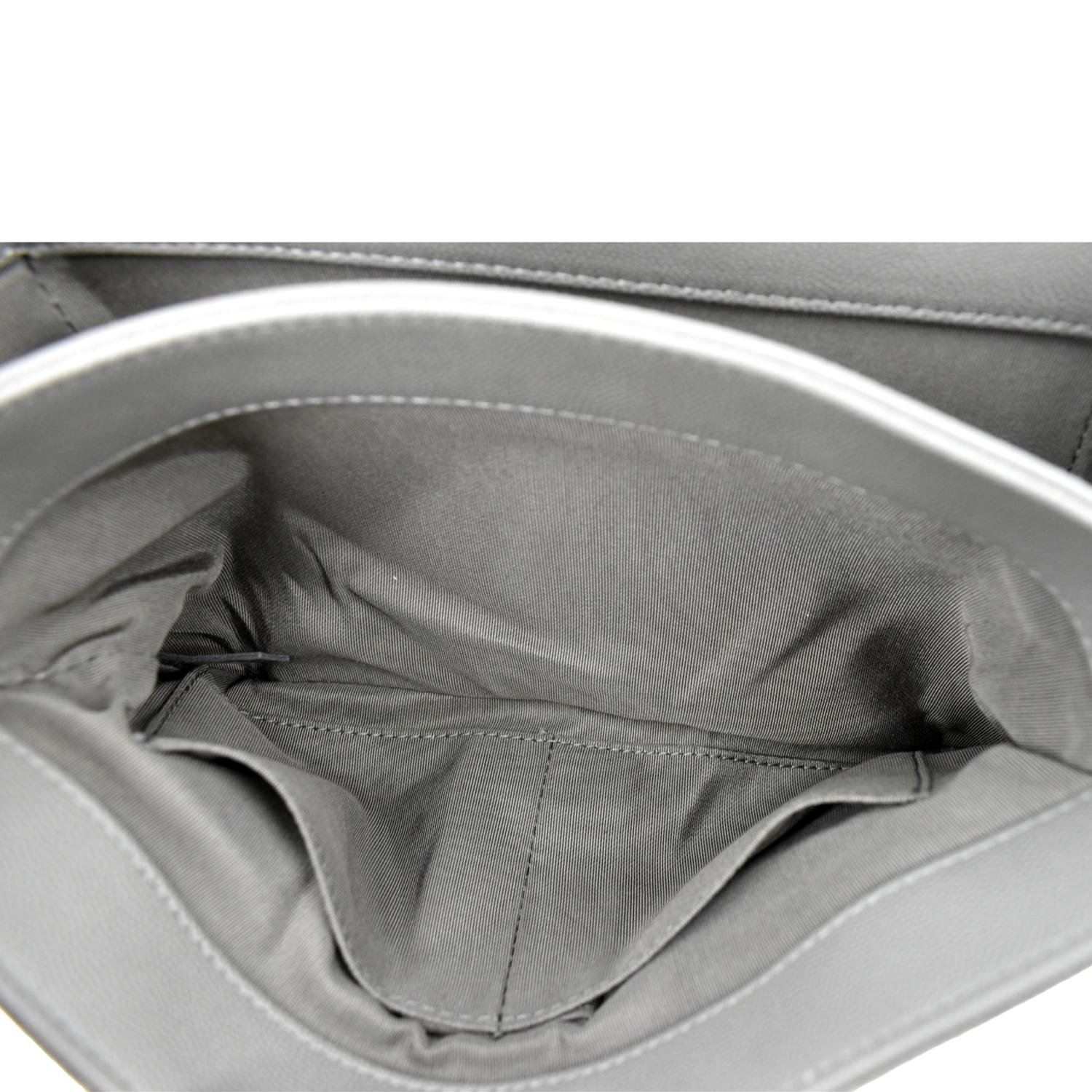CHANEL Lady Coco Flap Suede Caviar Leather Crossbody Bag Gray