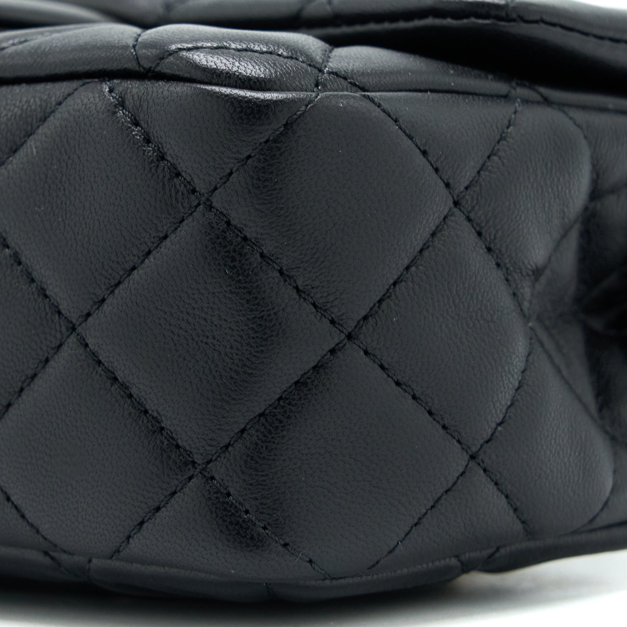 Chanel Pearl Crush Mini Rectangular Lambskin Black Brushed  (Microchip)