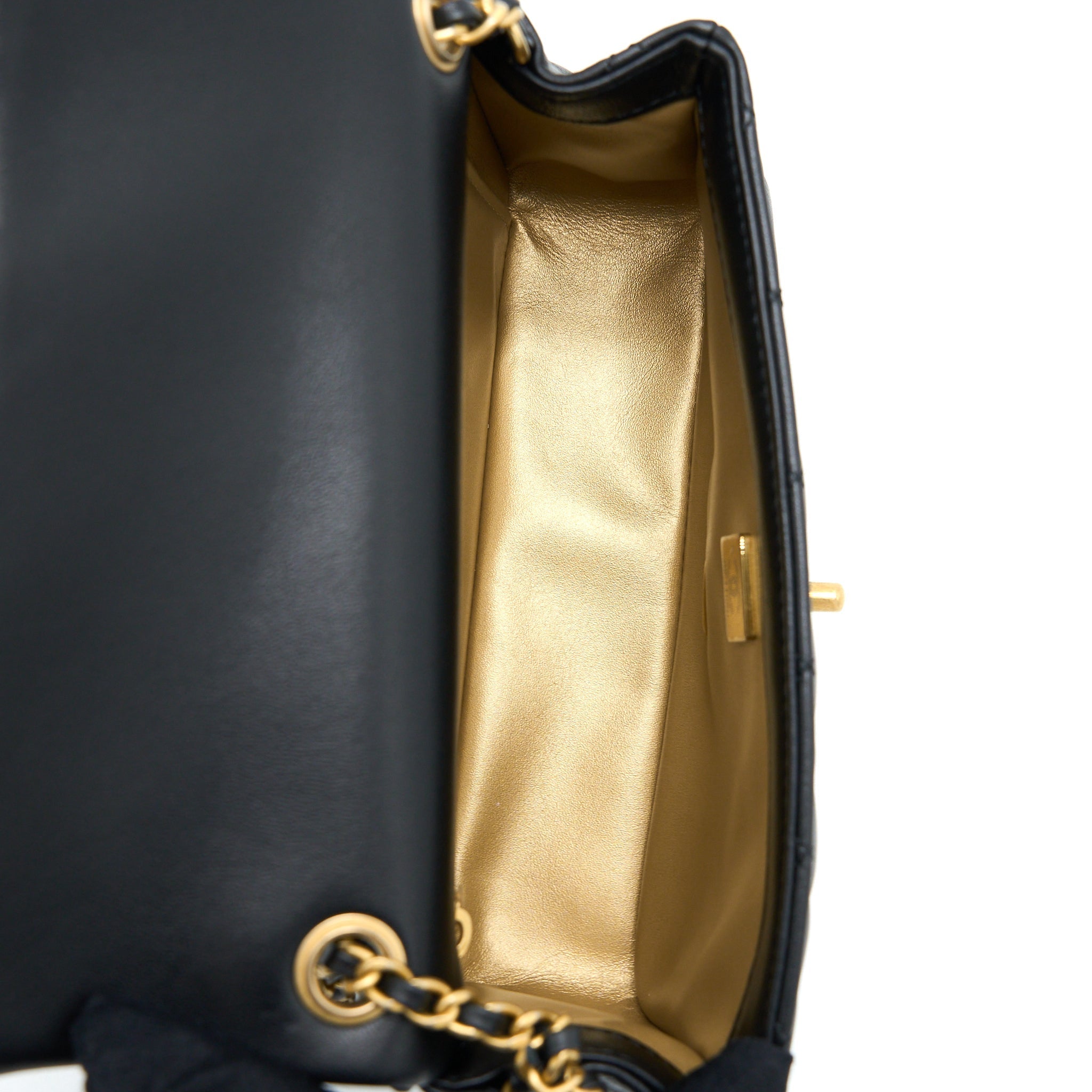 Chanel Pearl Crush Mini Rectangular Lambskin Black Brushed  (Microchip)