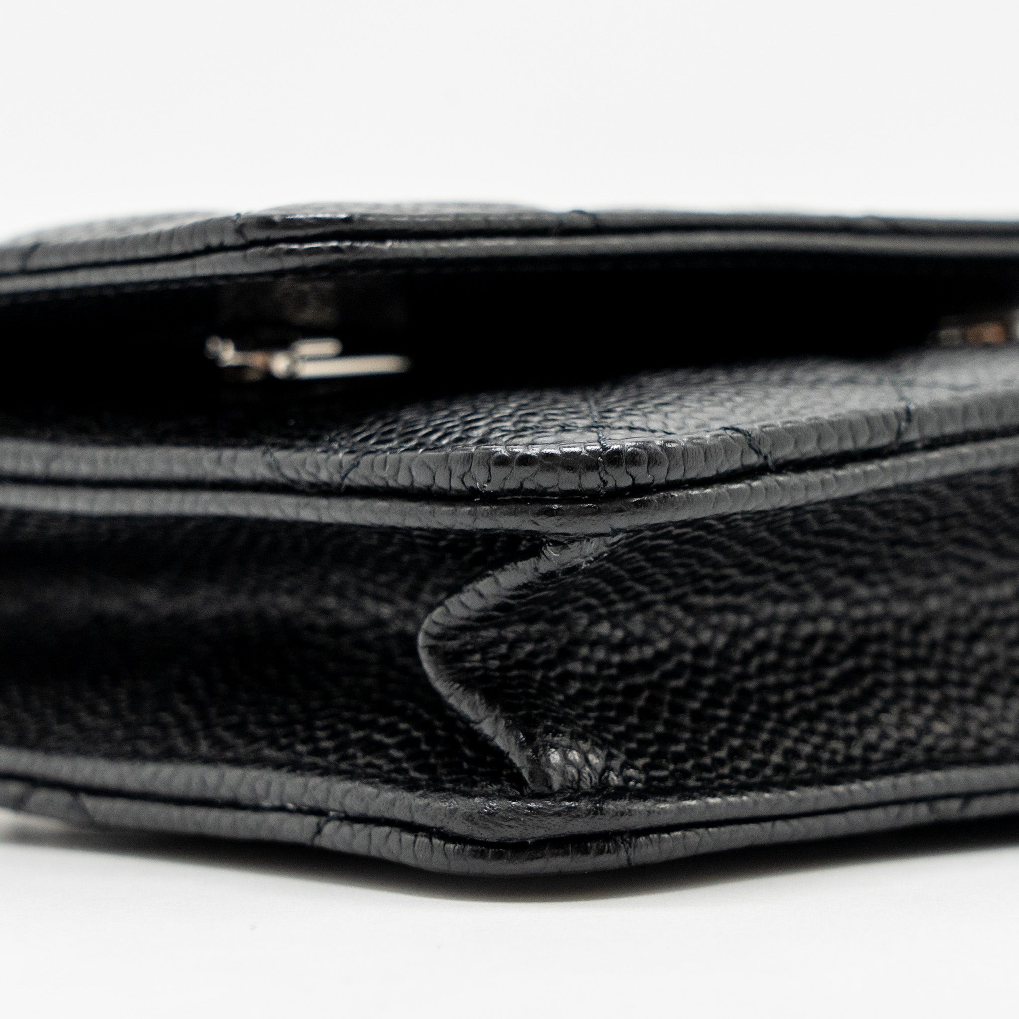Chanel Classic Wallet On Chain Caviar Black  (Microchip)