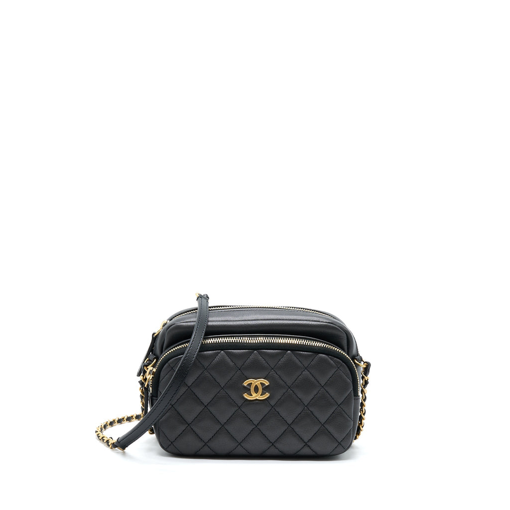 Chanel Camera Case Quilted Calfskin Black