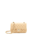 Chanel Mini Rectangular Lambskin Light Beige L