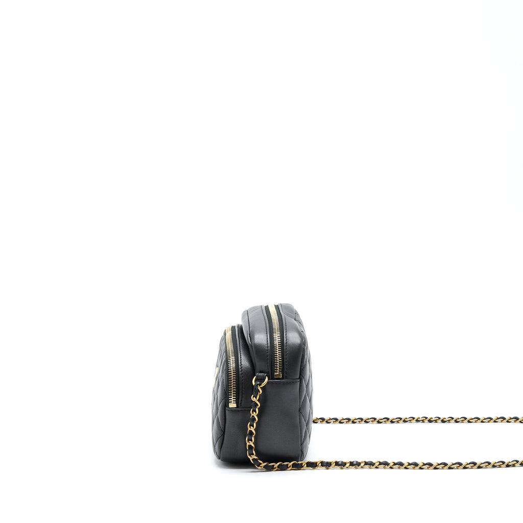Chanel Camera Case Quilted Calfskin Black