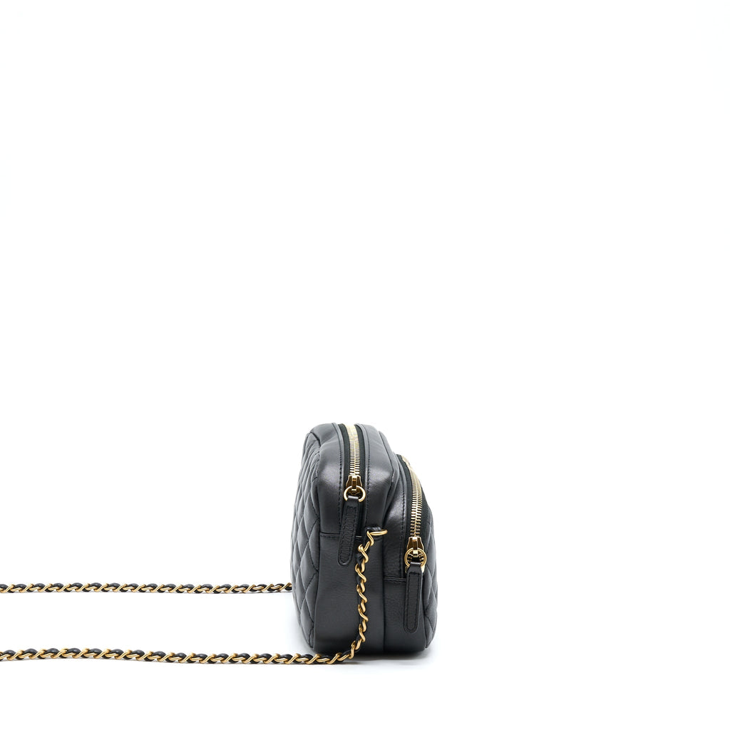Chanel Camera Case Quilted Calfskin Black