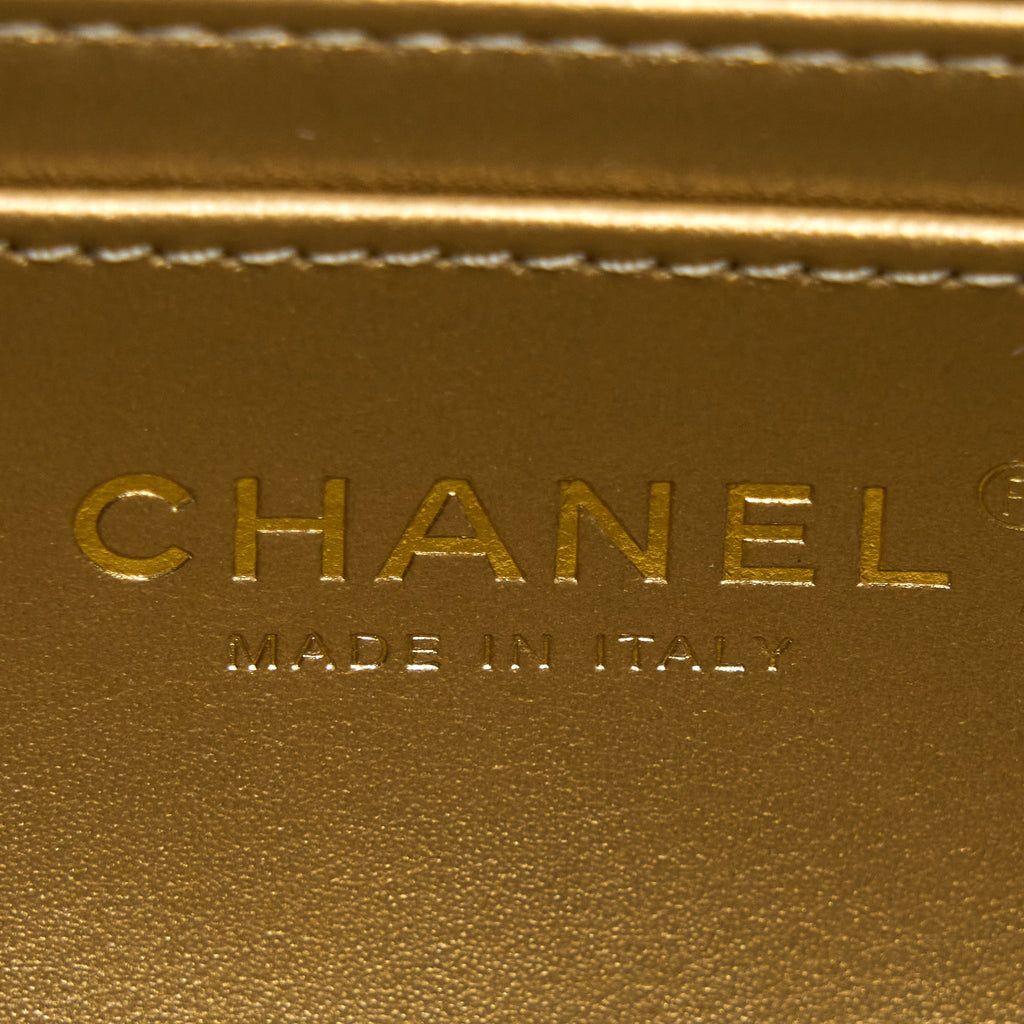 Chanel Pearl Crush Mini Rectangular Flap Bag Lambskin Black  (Microchip)
