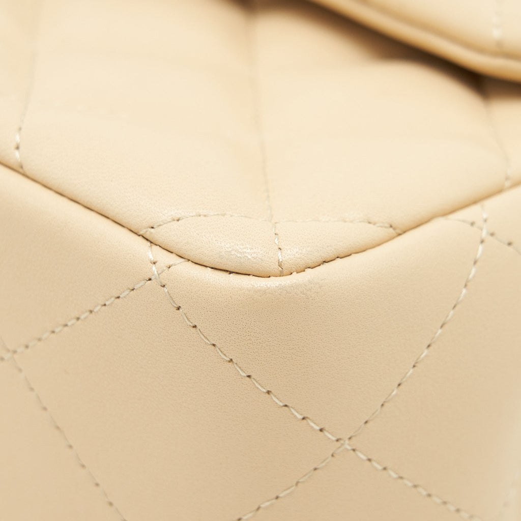 Chanel Jumbo Classic Double Flap Bag Lambskin Beige L