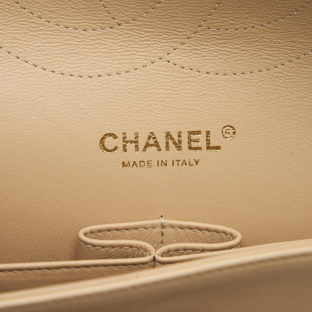Chanel Jumbo Classic Double Flap Bag Lambskin Beige L