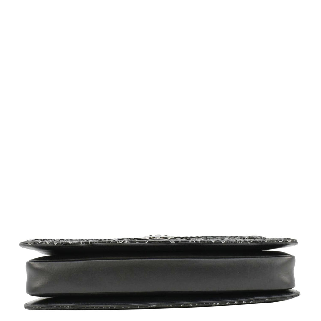 CHANEL Perfect Edge Large Flap Snakeskin Shoulder Bag Black