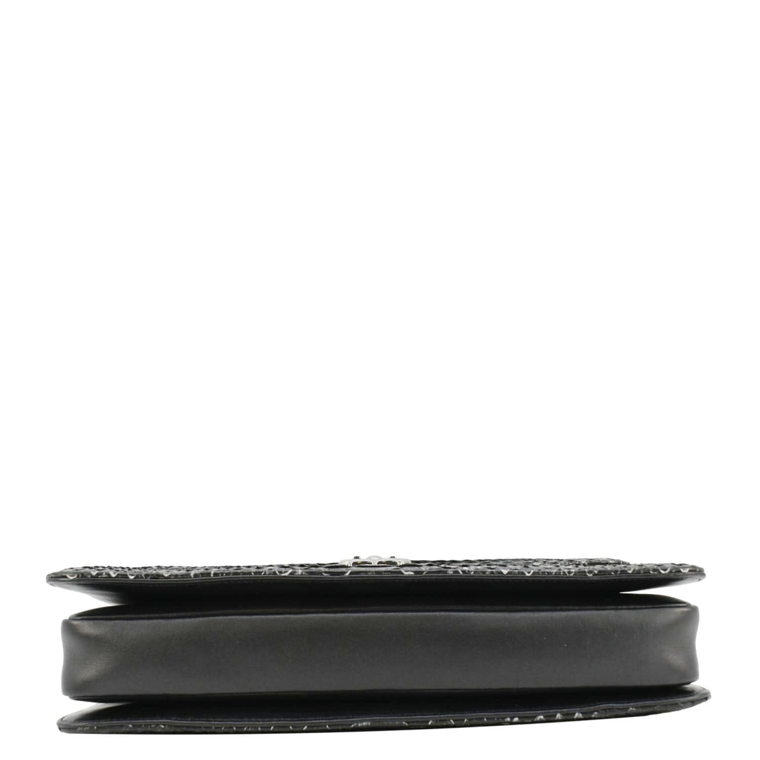CHANEL Perfect Edge Large Flap Snakeskin Shoulder Bag Black