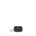 Chanel 21A Mini Clip Box With Chain Patent Black L