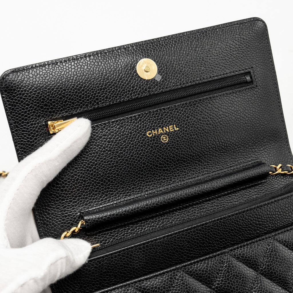 Chanel Classic Wallet on Chain Caviar Black (microchip)