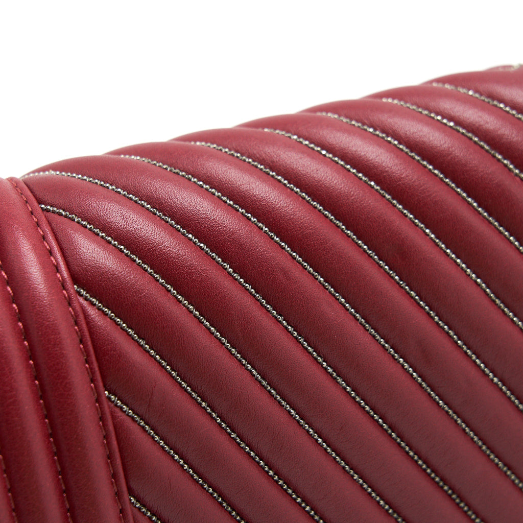 Chanel Medium Chevron Boy Chanel Bag Limited Edition dark red