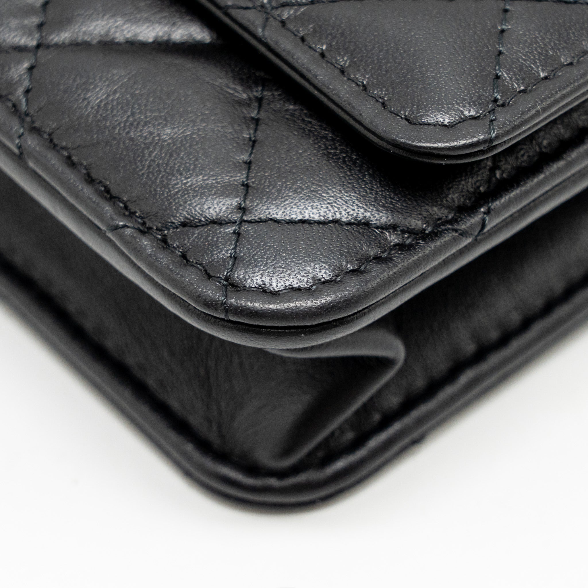 Chanel 2.55 Reissue Wallet on Chain Lambskin Black  (Microchip)