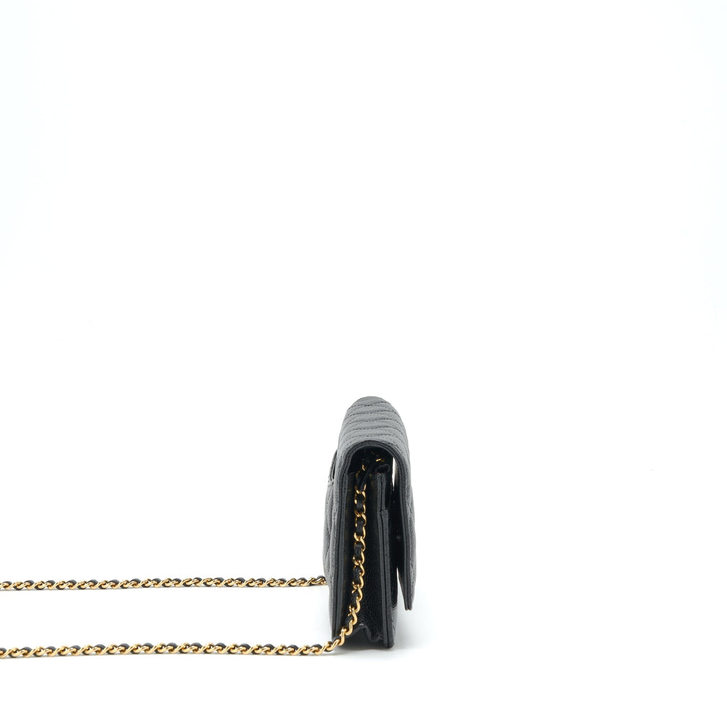 Chanel Classic Wallet On Chain Caviar Black