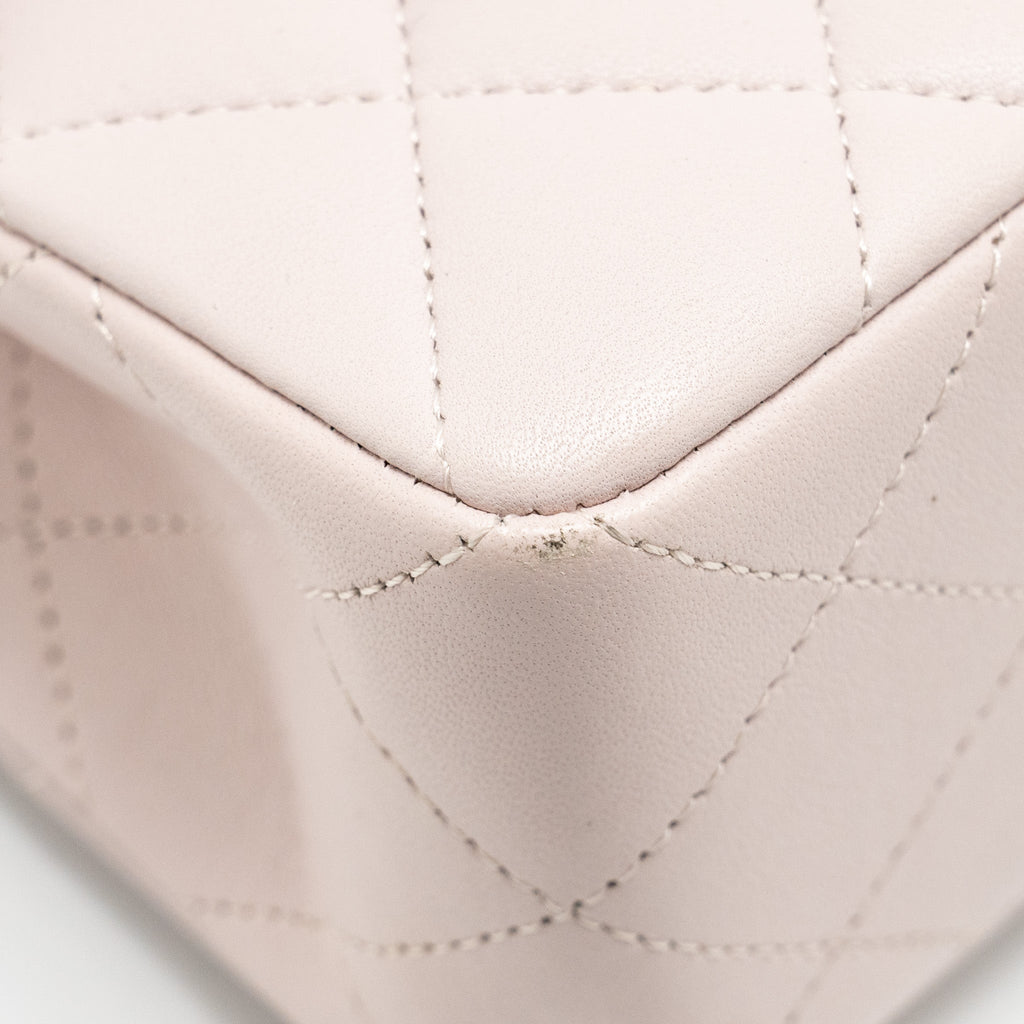 Chanel Small Classic Double Flap Bag Lambskin Light Purple  (Microchip)